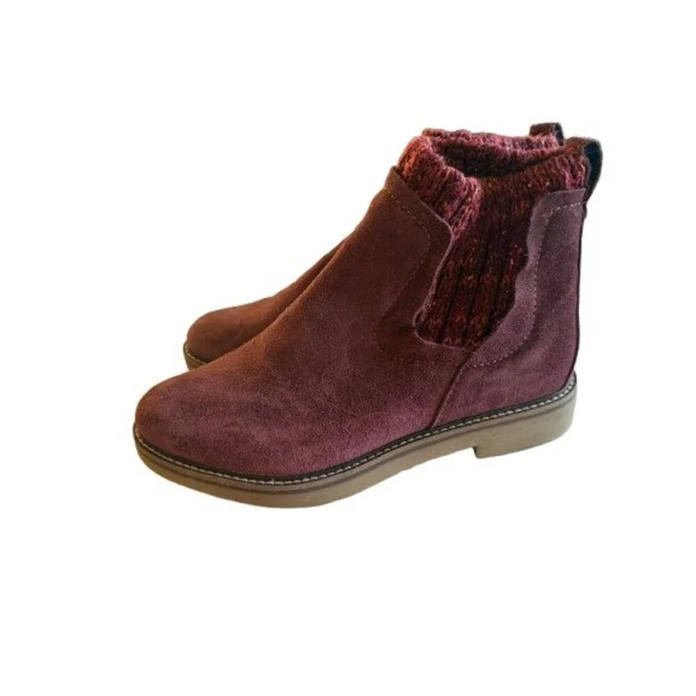 NWOT Comfortiva Rawnie Burgundy Italian Suede Boots Size 11 W